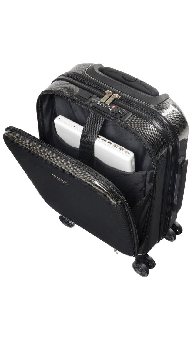 CHECK.IN Business Trolley Boardcase FRANKFURT 3.0 - Innenansicht - Farbe Carbon schwarz