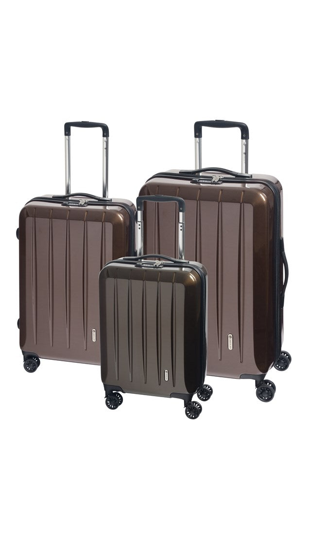 CHECK.IN Trolley-Set LONDON 2.0 3-teilig - Farbe Carbon champagner